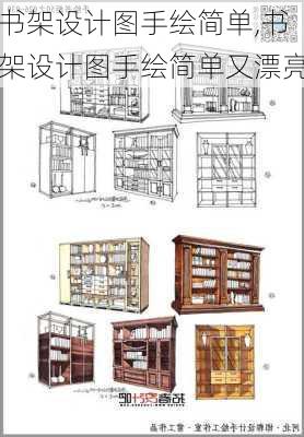 书架设计图手绘简单,书架设计图手绘简单又漂亮