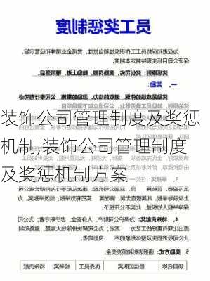 装饰公司管理制度及奖惩机制,装饰公司管理制度及奖惩机制方案