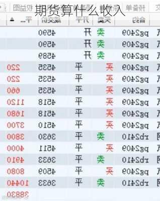 期货算什么收入