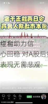 中金：
红利助力信心回稳 对A股后续表现无需悲观