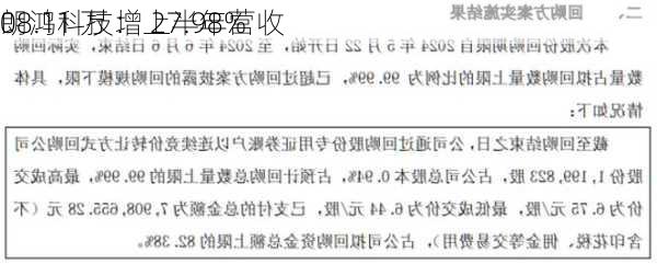 朗鸿科技：上半年营收 
08.11 万 增 27.98%