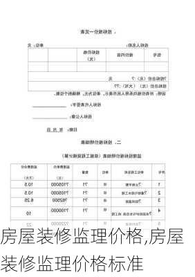 房屋装修监理价格,房屋装修监理价格标准