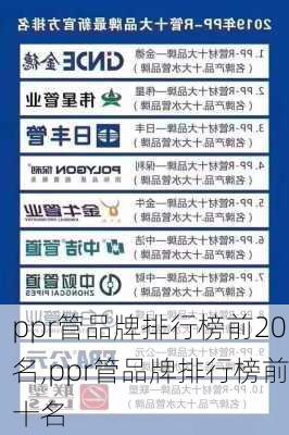 ppr管品牌排行榜前20名,ppr管品牌排行榜前十名