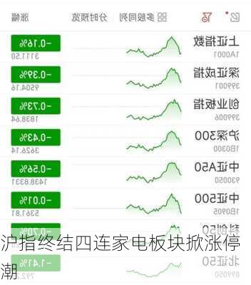 沪指终结四连家电板块掀涨停潮