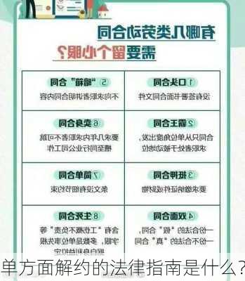 单方面解约的法律指南是什么？