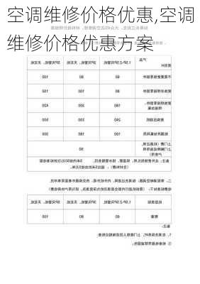 空调维修价格优惠,空调维修价格优惠方案