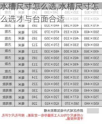 水槽尺寸怎么选,水槽尺寸怎么选才与台面合适