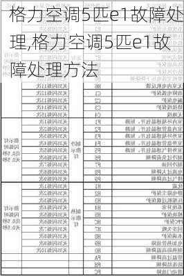 格力空调5匹e1故障处理,格力空调5匹e1故障处理方法