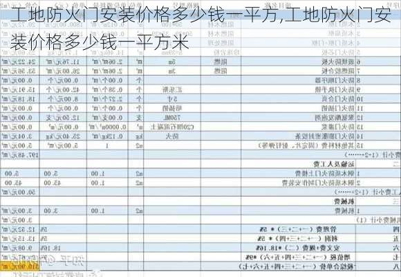 工地防火门安装价格多少钱一平方,工地防火门安装价格多少钱一平方米