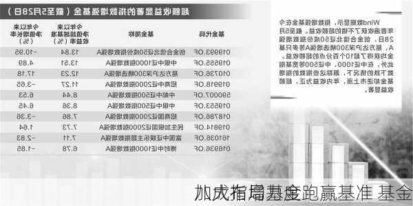 八成指增基金跑赢基准 基金
加大布局力度