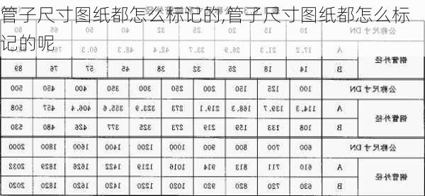 管子尺寸图纸都怎么标记的,管子尺寸图纸都怎么标记的呢