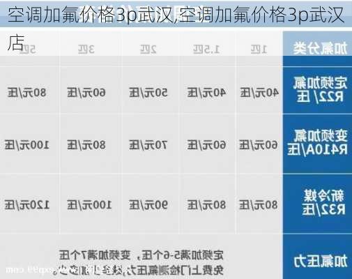 空调加氟价格3p武汉,空调加氟价格3p武汉店