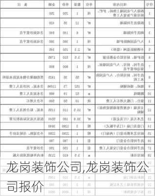 龙岗装饰公司,龙岗装饰公司报价