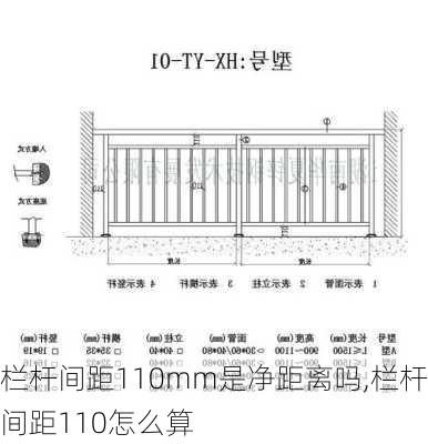 栏杆间距110mm是净距离吗,栏杆间距110怎么算