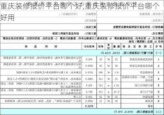 重庆装修报价平台哪个好,重庆装修报价平台哪个好用