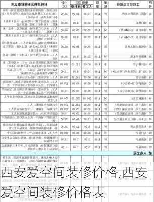 西安爱空间装修价格,西安爱空间装修价格表