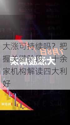 大涨可持续吗？把握关键阶段，十余家机构解读四大利好