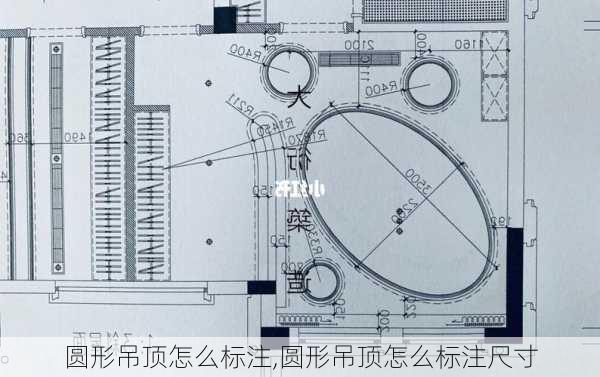 圆形吊顶怎么标注,圆形吊顶怎么标注尺寸