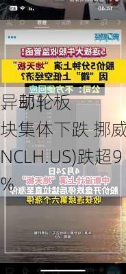 
异动 | 
、邮轮板块集体下跌 挪威邮轮(NCLH.US)跌超9%