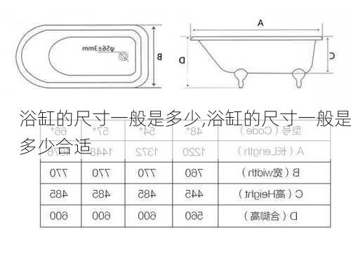 浴缸的尺寸一般是多少,浴缸的尺寸一般是多少合适
