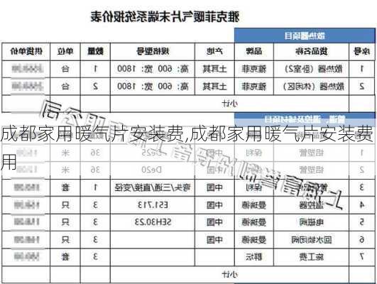 成都家用暖气片安装费,成都家用暖气片安装费用