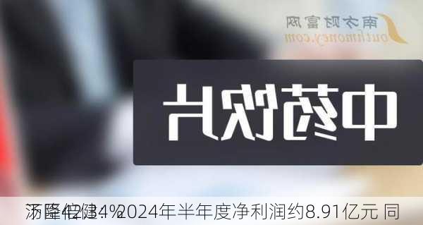 汤臣倍健：2024年半年度净利润约8.91亿元 同
下降42.34%