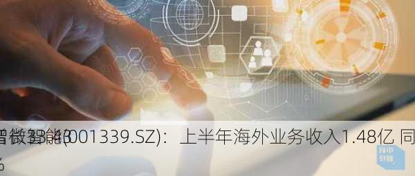 智微智能(001339.SZ)：上半年海外业务收入1.48亿 同
增长33.43%