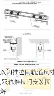 双闪推拉门轨道尺寸,双轨推拉门安装图解