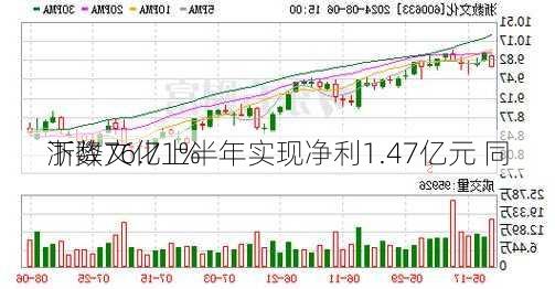 浙数文化上半年实现净利1.47亿元 同
下降76.71%