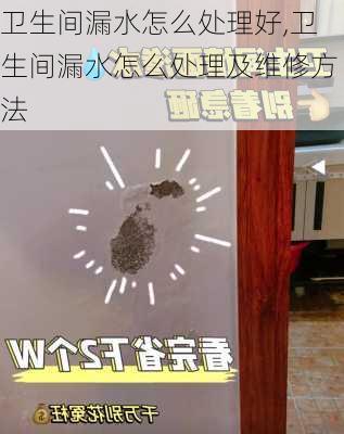 卫生间漏水怎么处理好,卫生间漏水怎么处理及维修方法