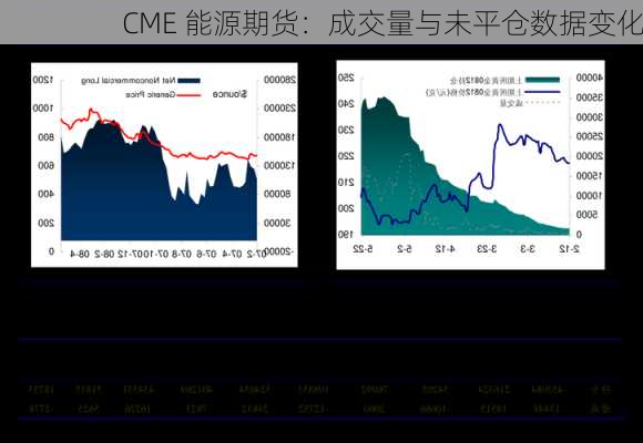 CME 能源期货：成交量与未平仓数据变化