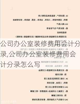 公司办公室装修费用会计分录,公司办公室装修费用会计分录怎么写