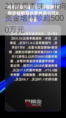 21股受青睐，北向资金增持额超5000万元