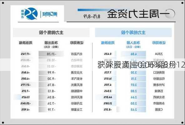 沪深股通|中金环境8月12
获外资卖出0.06%股份