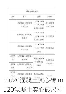 mu20混凝土实心砖,mu20混凝土实心砖尺寸