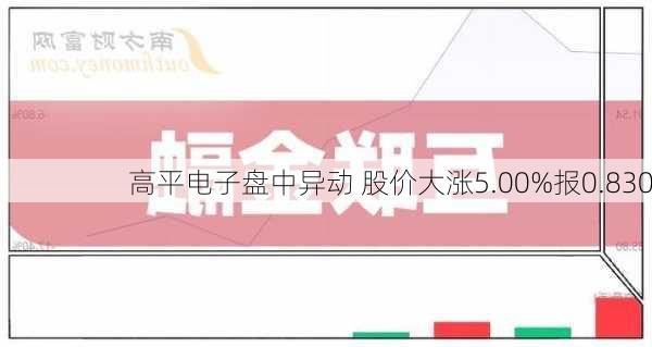 高平电子盘中异动 股价大涨5.00%报0.830
