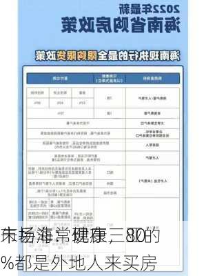 朱岳海：现在三亚的
市场非常健康，80%都是外地人来买房