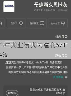 贝克微发布中期业绩 期内溢利6711.6万元同
增加46.34%