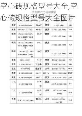 空心砖规格型号大全,空心砖规格型号大全图片