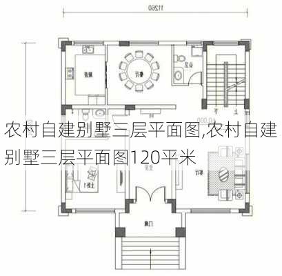 农村自建别墅三层平面图,农村自建别墅三层平面图120平米