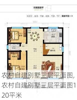 农村自建别墅三层平面图,农村自建别墅三层平面图120平米