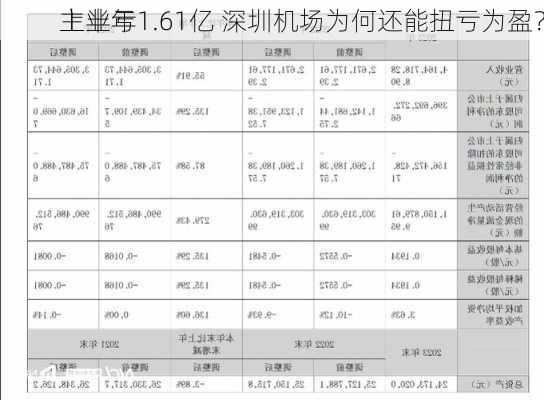 上半年
主业亏1.61亿 深圳机场为何还能扭亏为盈？