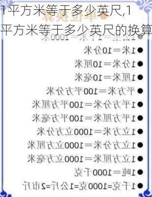 1平方米等于多少英尺,1平方米等于多少英尺的换算