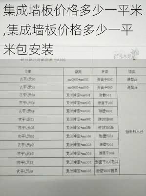 集成墙板价格多少一平米,集成墙板价格多少一平米包安装