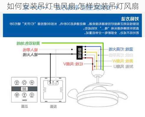 如何安装吊灯电风扇,怎样安装吊灯风扇