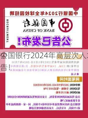 中国银行2024年高层次人才
公告！