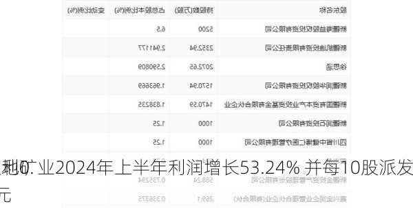 宝地矿业2024年上半年利润增长53.24% 并每10股派发
红利0.5元