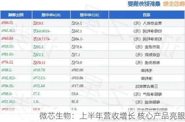 微芯生物：上半年营收增长 核心产品亮眼