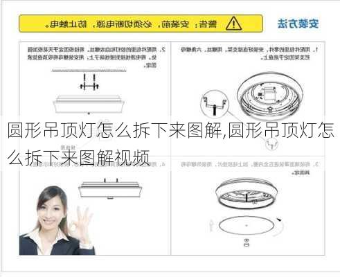 圆形吊顶灯怎么拆下来图解,圆形吊顶灯怎么拆下来图解视频