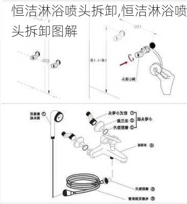 恒洁淋浴喷头拆卸,恒洁淋浴喷头拆卸图解